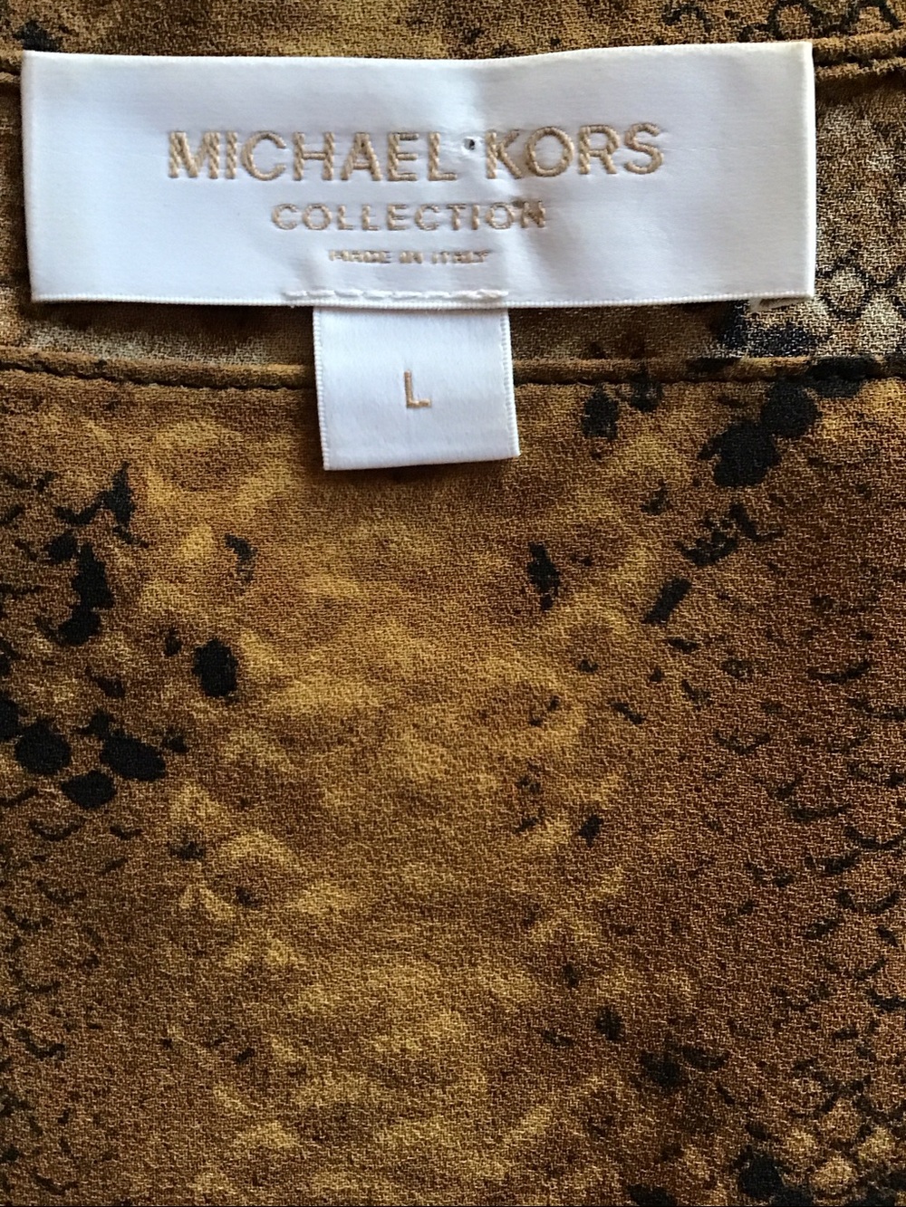 The Michael Kors Collection Niki Silk Python Top - Picture 5 of 6